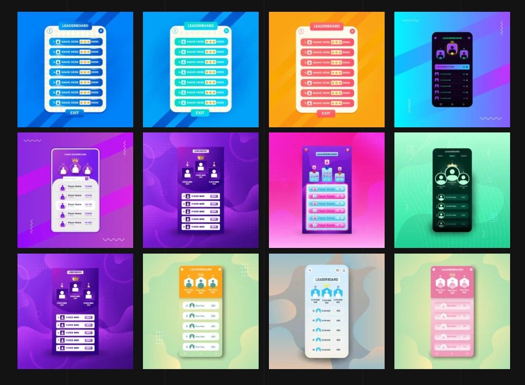 Game Leaderboard UI Design - Md Ayub Mondol
